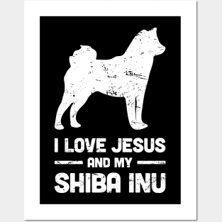 Shiba Inu - Funny Jesus Christian Dog Posters and Art